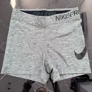 Nike Pro Women's Heather Gray Athletic Shorts